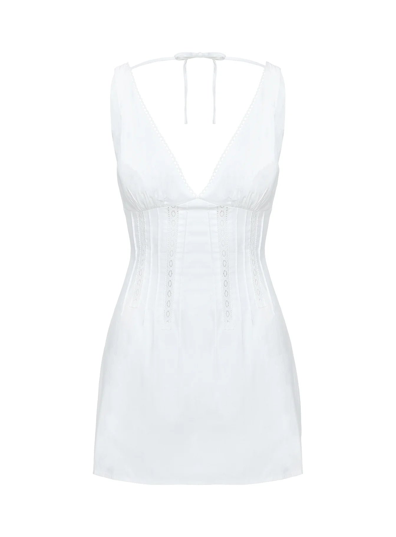 Austria Drop Waist Mini Dress White